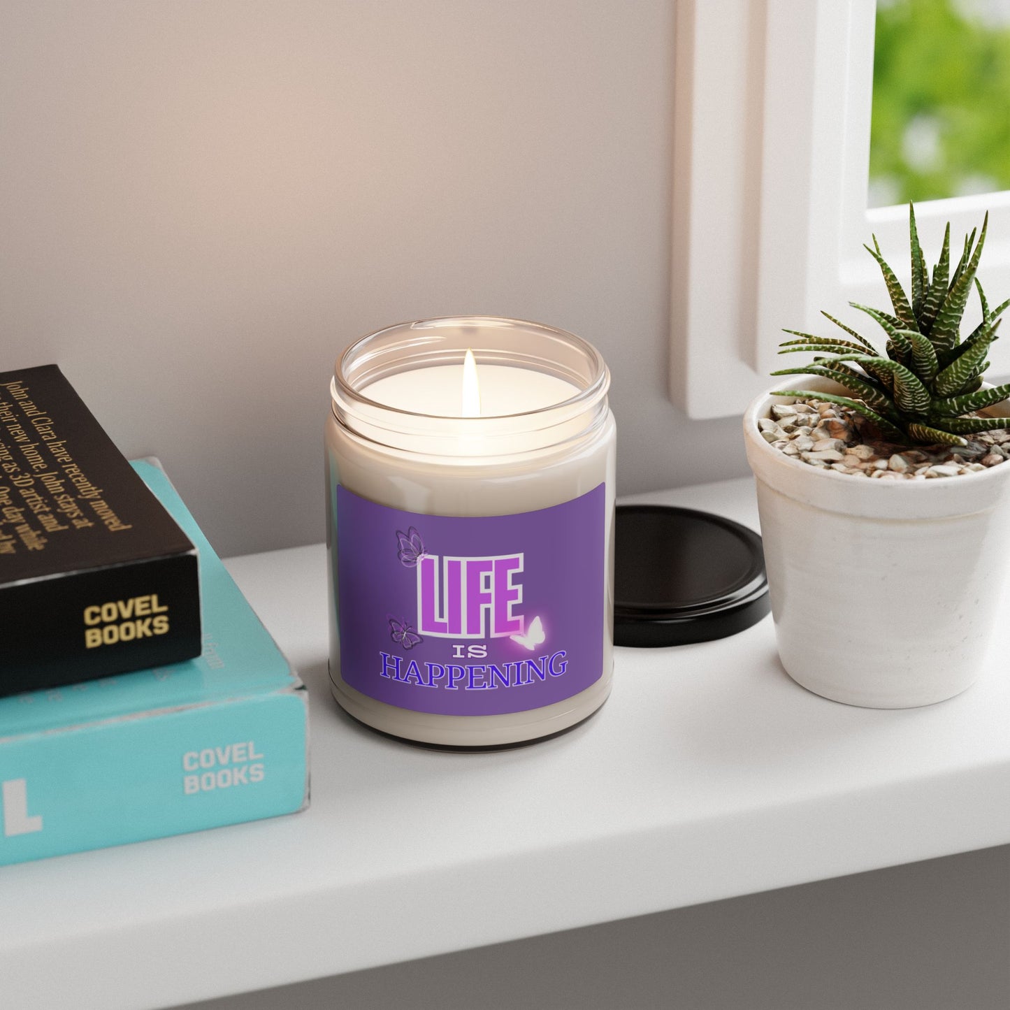 Eco-friendly Scented Soy Candle | "Life Is Happening" Conscious Candle Collection | Non-toxic, 9 oz (Multiple Scents)