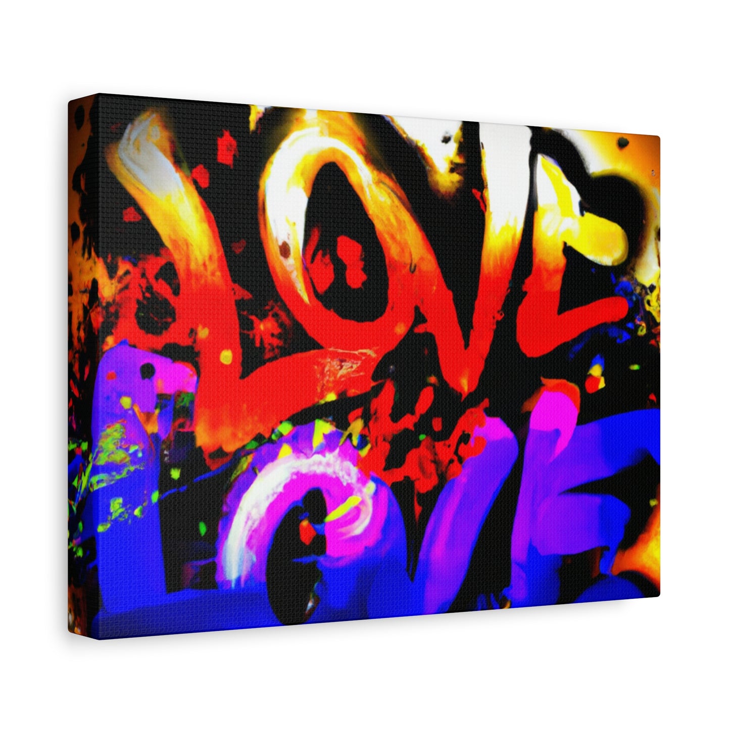 BLAST of LOVE - CANVASS - Wall Art For Home or Business (Urban Art Canvases Collection) - Stretched, 1.25"