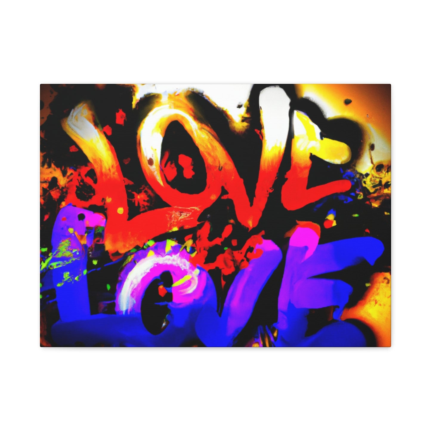 BLAST of LOVE - CANVASS - Wall Art For Home or Business (Urban Art Canvases Collection) - Stretched, 1.25"