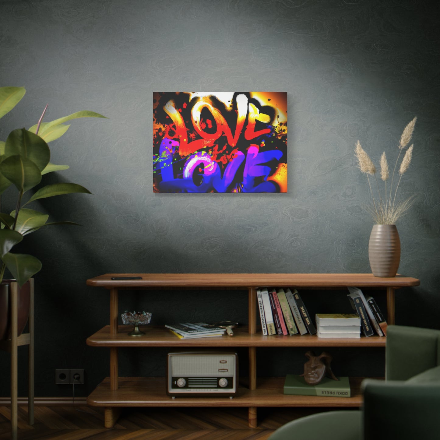 BLAST of LOVE - CANVASS - Wall Art For Home or Business (Urban Art Canvases Collection) - Stretched, 1.25"