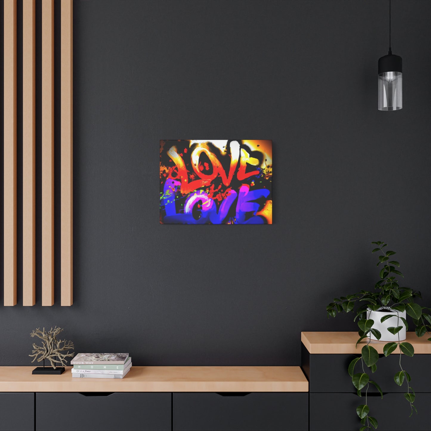 BLAST of LOVE - CANVASS - Wall Art For Home or Business (Urban Art Canvases Collection) - Stretched, 1.25"