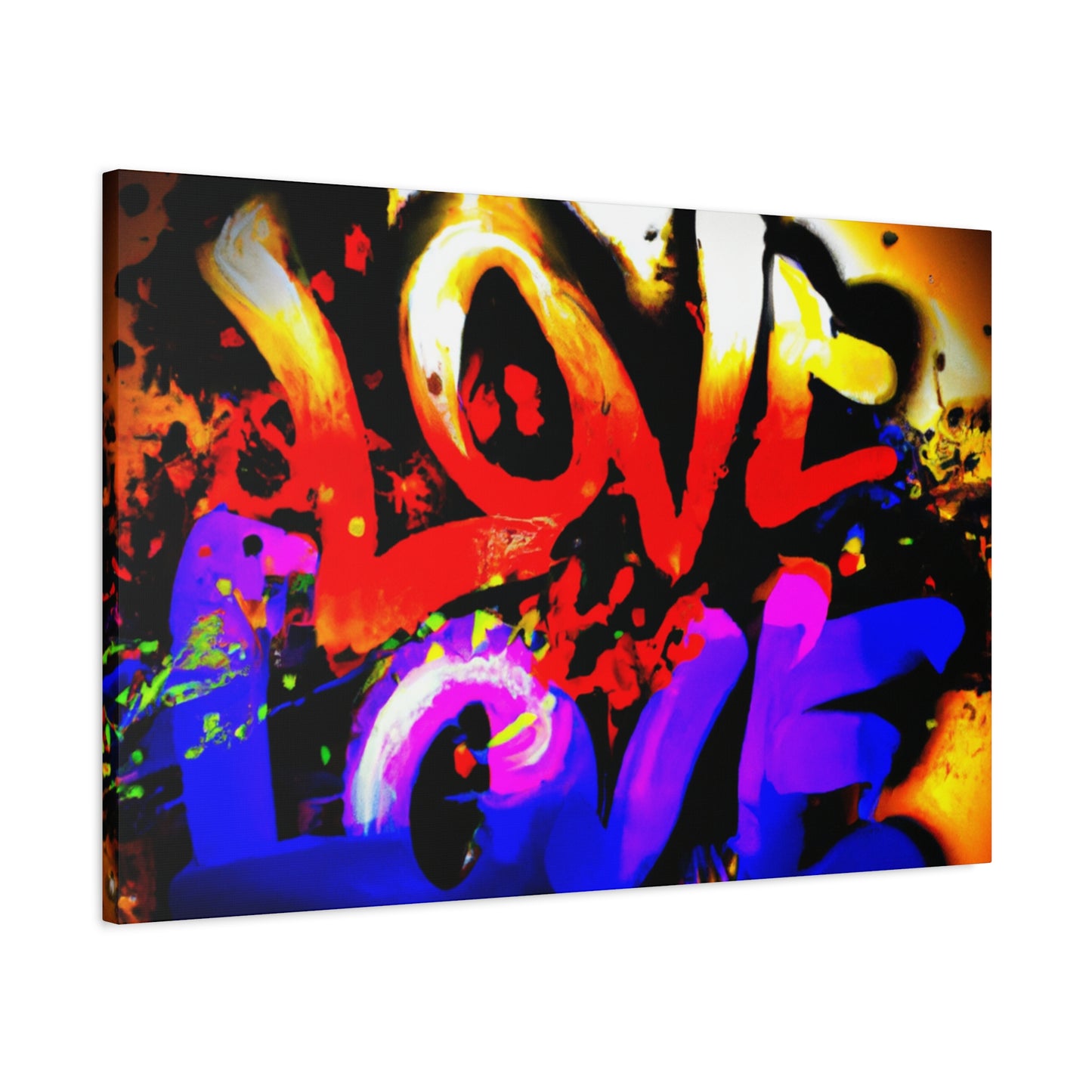 BLAST of LOVE - CANVASS - Wall Art For Home or Business (Urban Art Canvases Collection) - Stretched, 1.25"