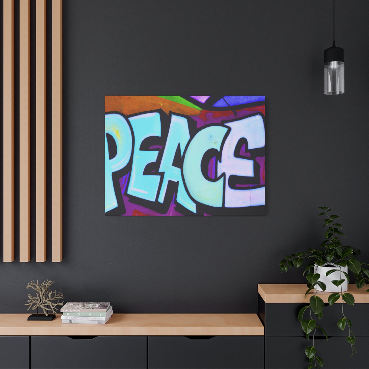 PEACE on CANVAS - Wall Art - (Urban Art Canvases Collection) - Matte, Stretched, 1.25"