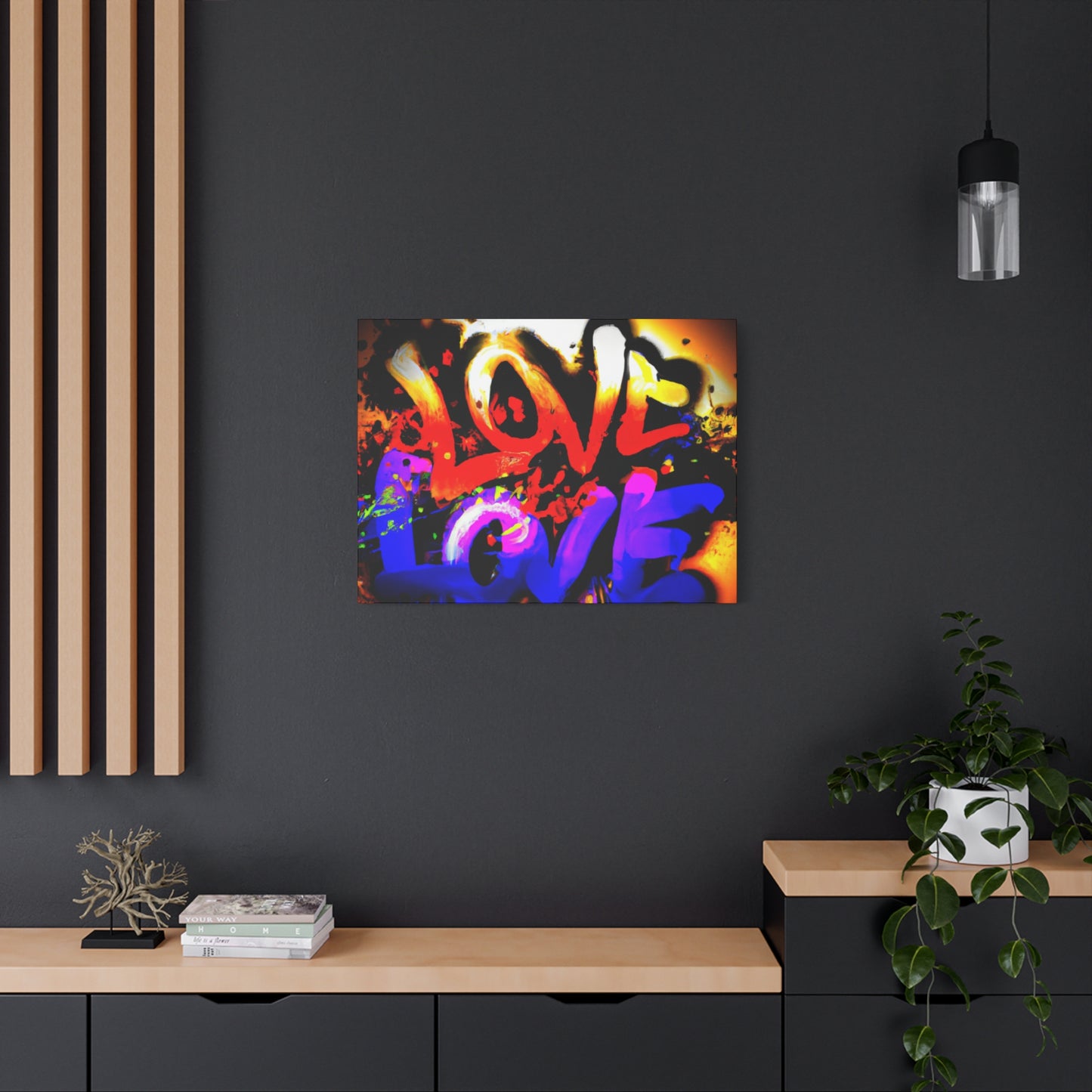 BLAST of LOVE - CANVASS - Wall Art For Home or Business (Urban Art Canvases Collection) - Stretched, 1.25"