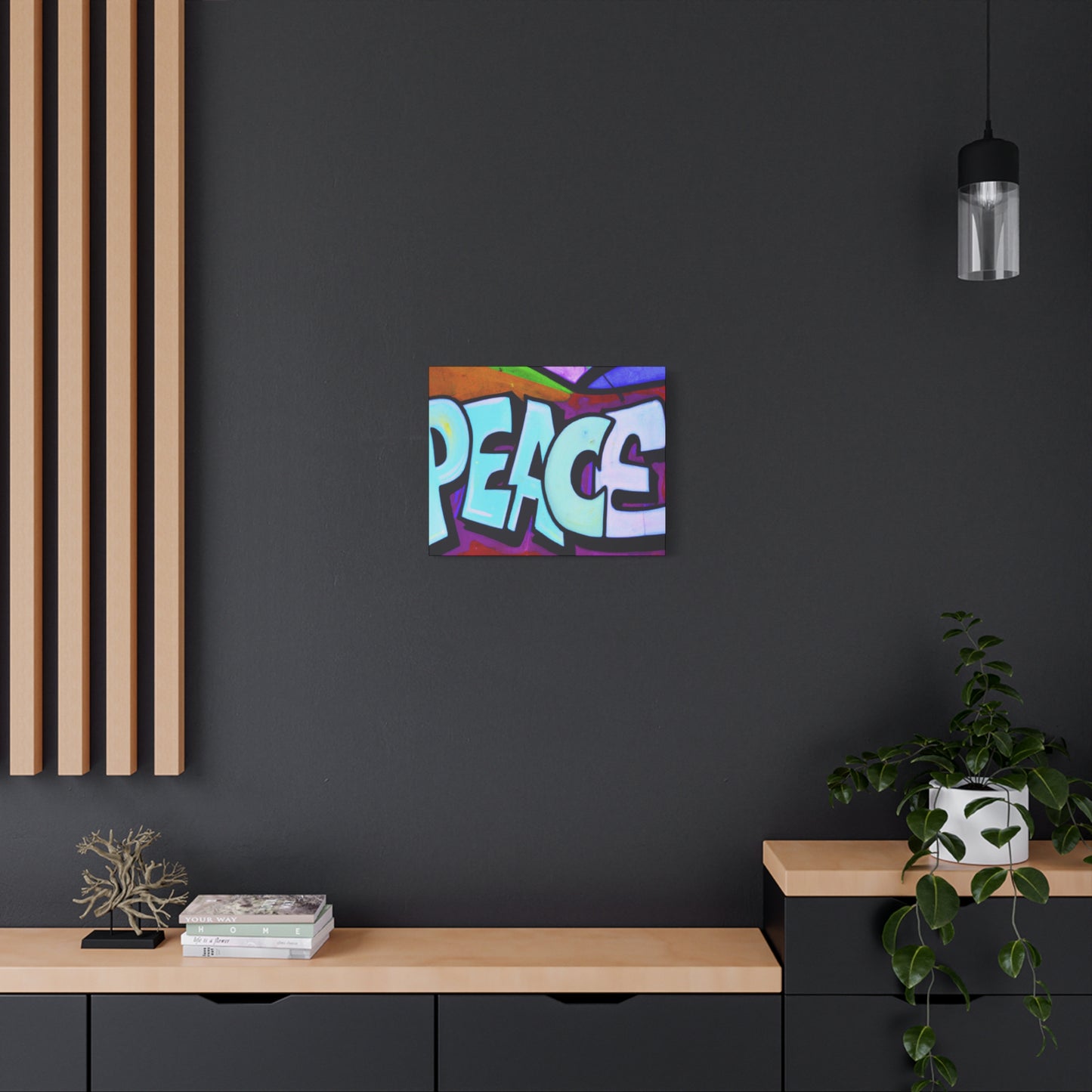 PEACE on CANVAS - Wall Art - (Urban Art Canvases Collection) - Matte, Stretched, 1.25"