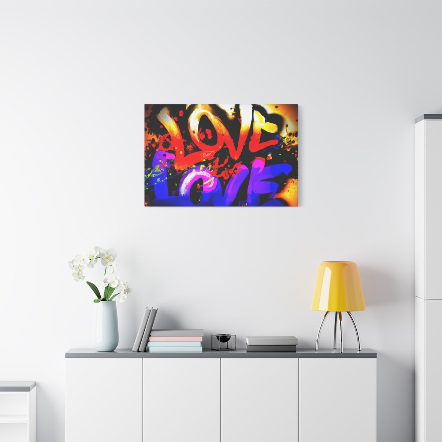 BLAST of LOVE - CANVASS - Wall Art For Home or Business (Urban Art Canvases Collection) - Stretched, 1.25"