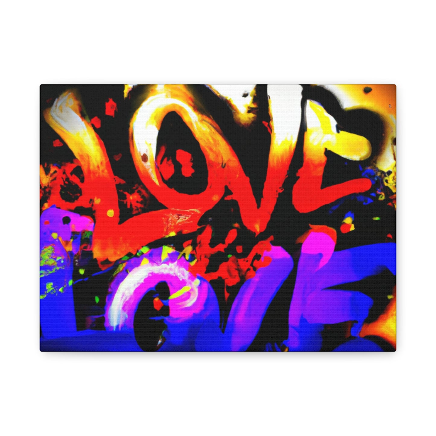 BLAST of LOVE - CANVASS - Wall Art For Home or Business (Urban Art Canvases Collection) - Stretched, 1.25"