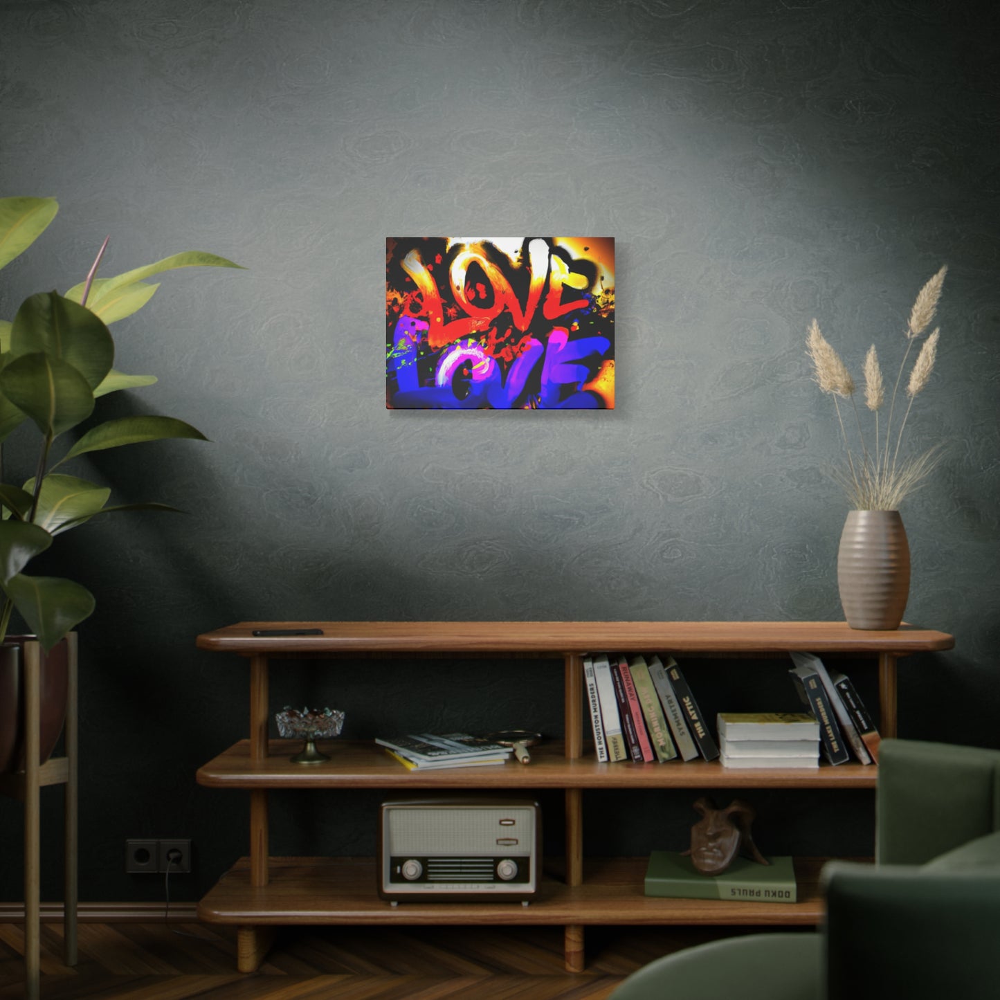 BLAST of LOVE - CANVASS - Wall Art For Home or Business (Urban Art Canvases Collection) - Stretched, 1.25"