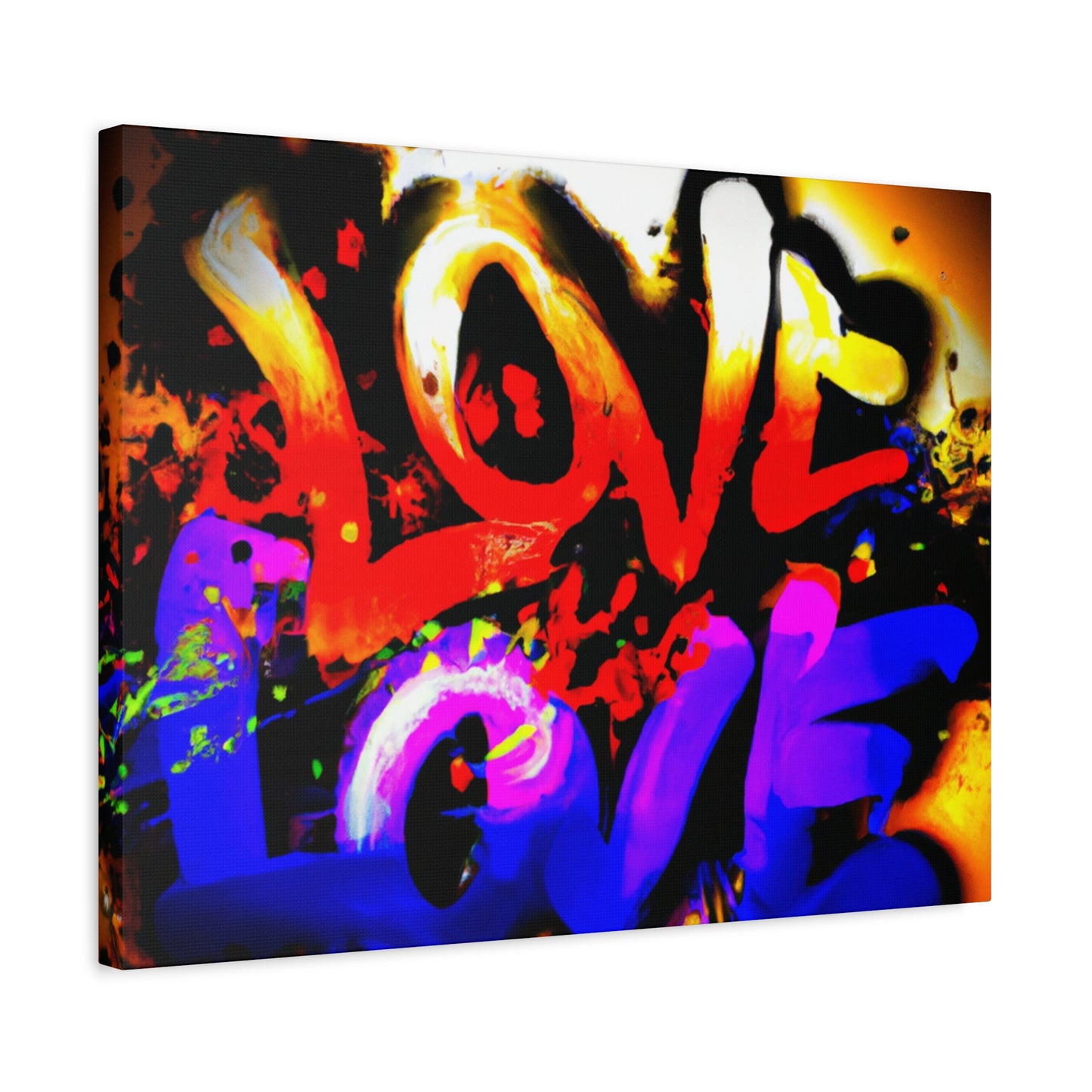 BLAST of LOVE - CANVASS - Wall Art For Home or Business (Urban Art Canvases Collection) - Stretched, 1.25"