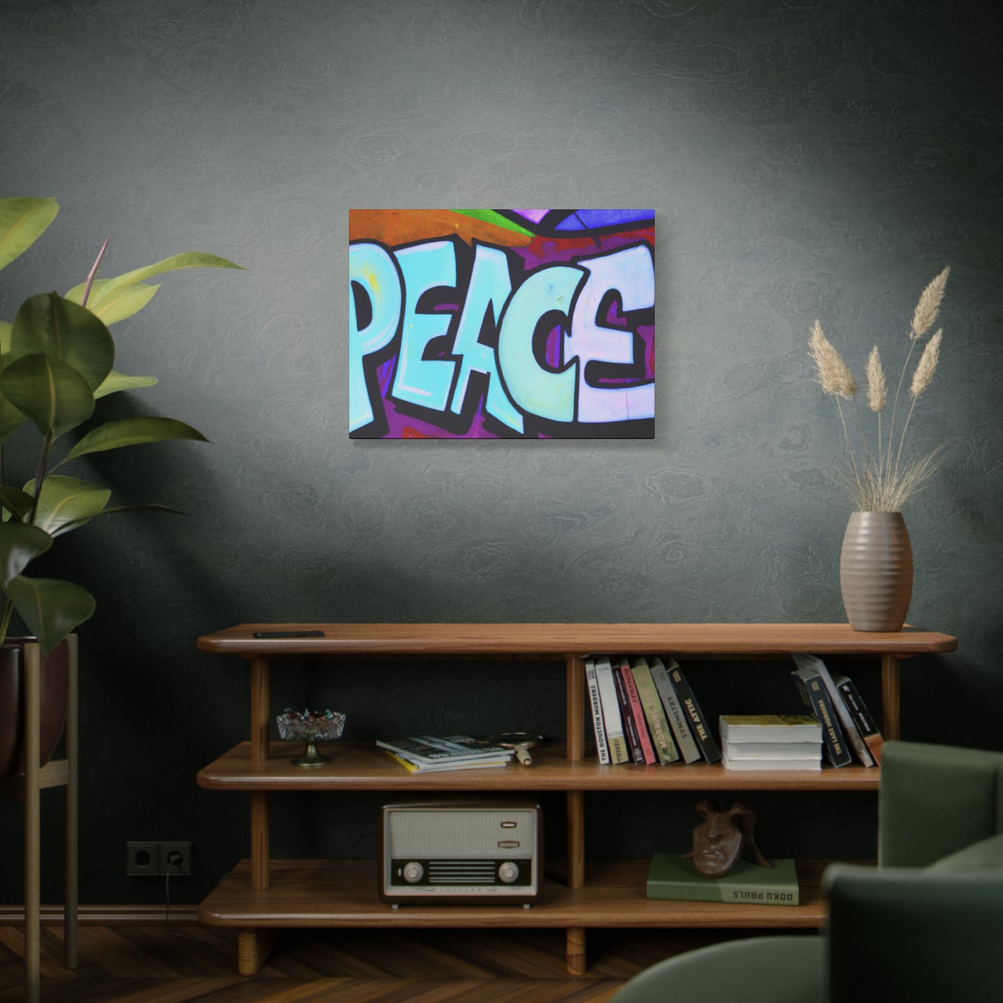 PEACE on CANVAS - Wall Art - (Urban Art Canvases Collection) - Matte, Stretched, 1.25"