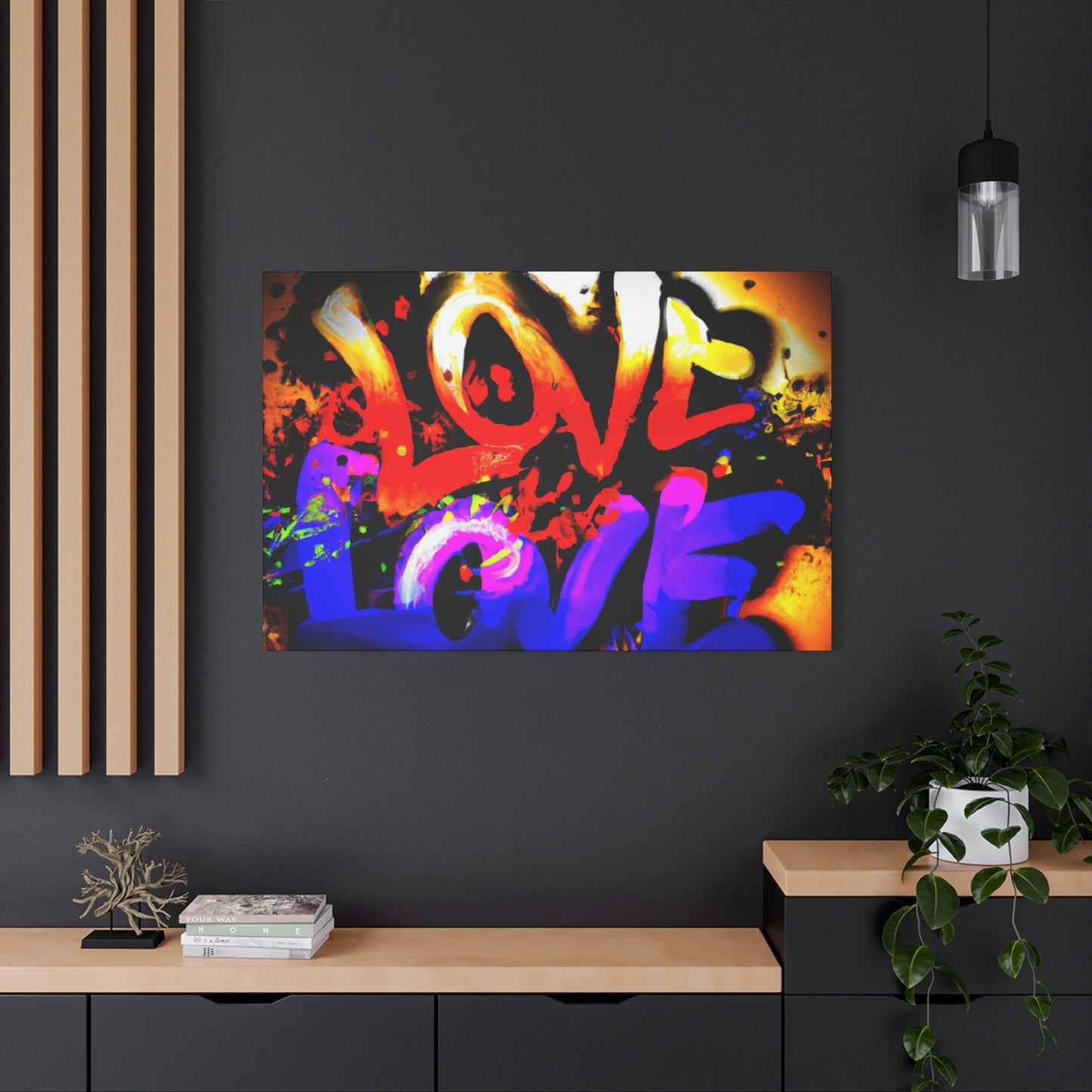 BLAST of LOVE - CANVASS - Wall Art For Home or Business (Urban Art Canvases Collection) - Stretched, 1.25"