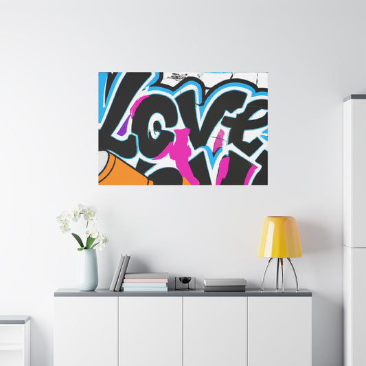 LOVE on CANVAS -  WALL ART - (Urban Art Canvases Collection) - Matted and Stretched, 1.25"