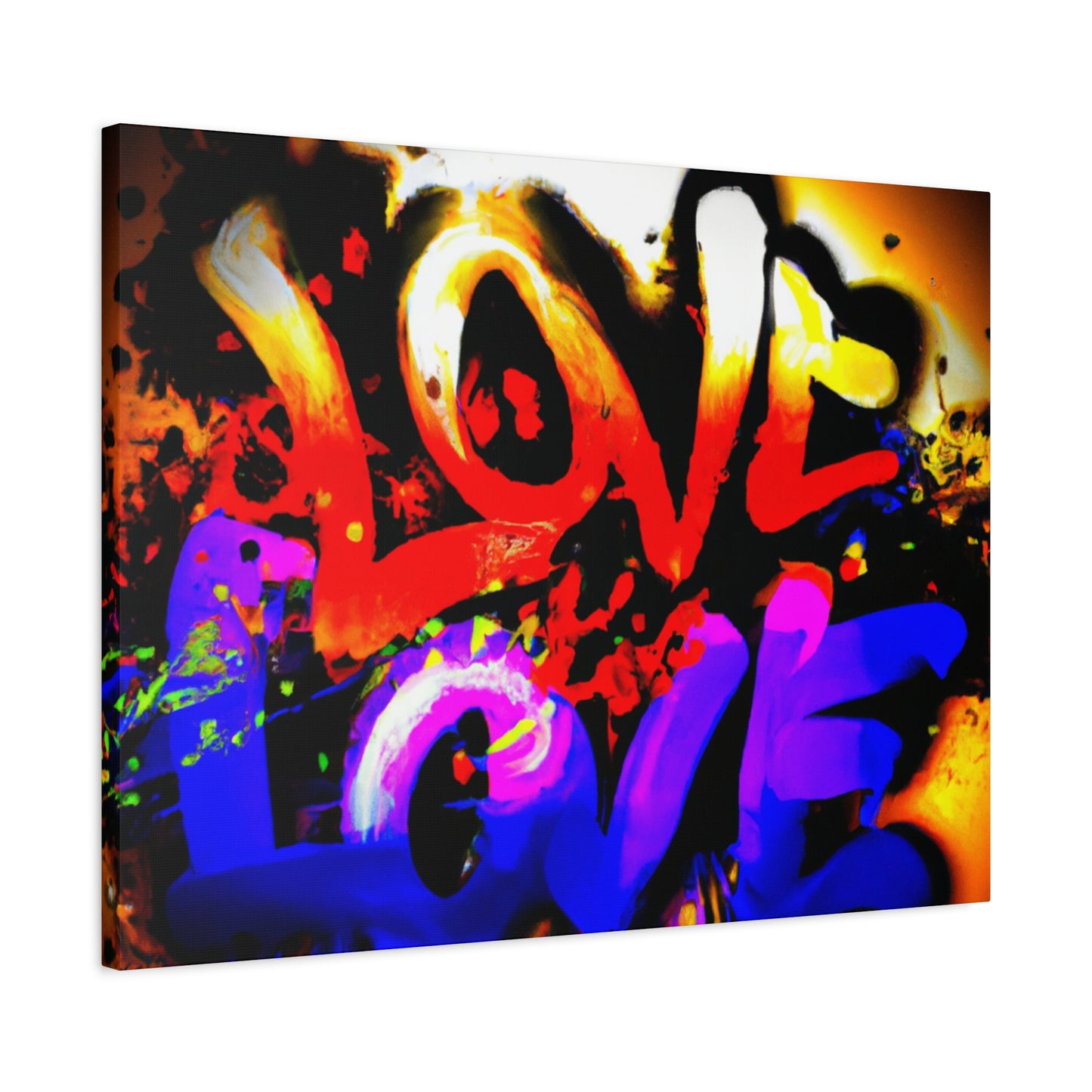 BLAST of LOVE - CANVASS - Wall Art For Home or Business (Urban Art Canvases Collection) - Stretched, 1.25"