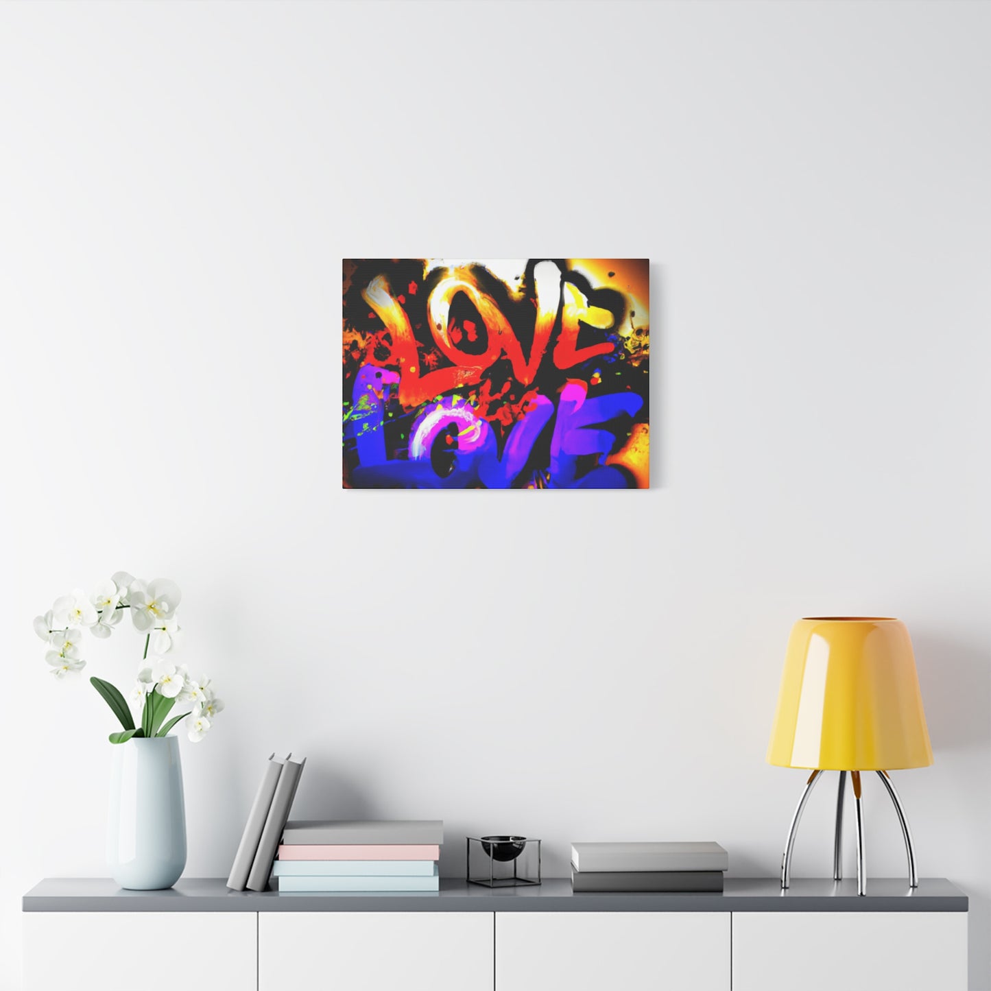 BLAST of LOVE - CANVASS - Wall Art For Home or Business (Urban Art Canvases Collection) - Stretched, 1.25"