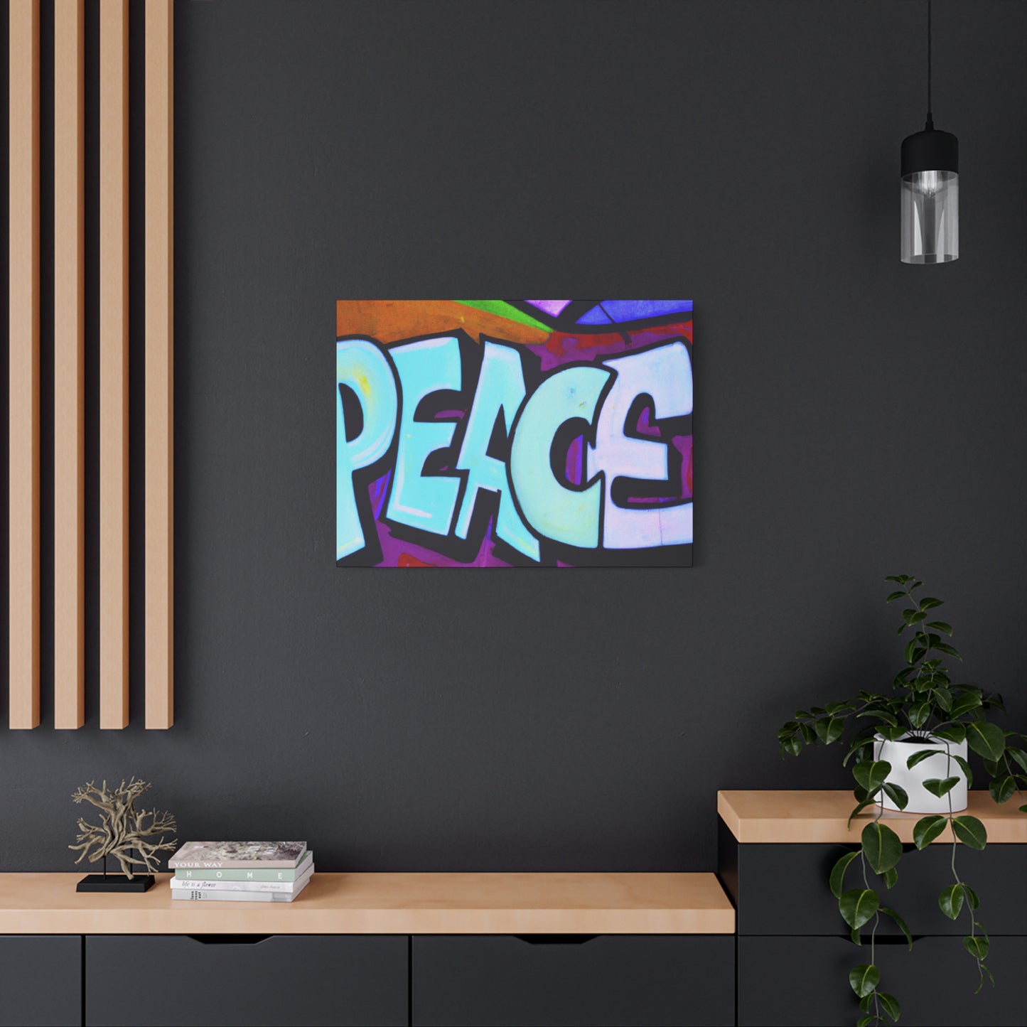 PEACE on CANVAS - Wall Art - (Urban Art Canvases Collection) - Matte, Stretched, 1.25"