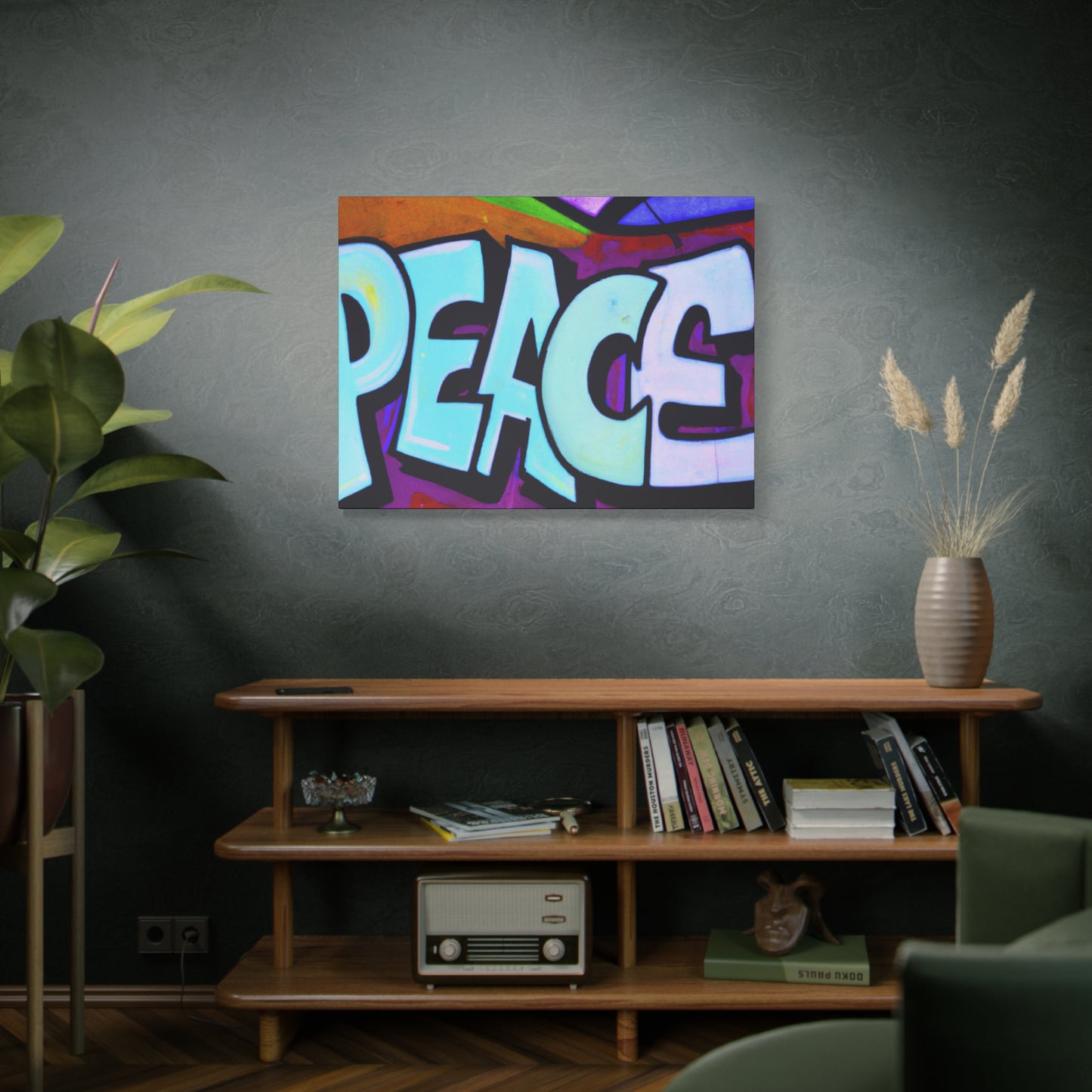 PEACE on CANVAS - Wall Art - (Urban Art Canvases Collection) - Matte, Stretched, 1.25"