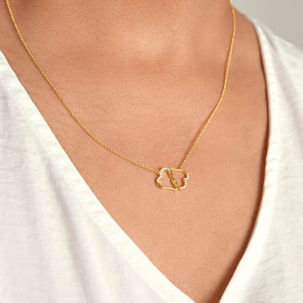 Mother & Daughter Connected | Everlasting Love Necklace | Gold Pendant & Chain | 16"-18"