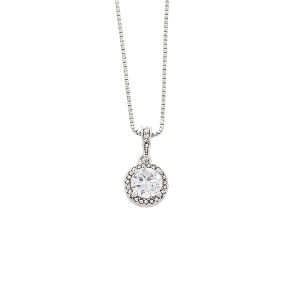 "A Daughter's Love Pendant" |  Necklace |  Adjustable Chain and  CZ Pendant