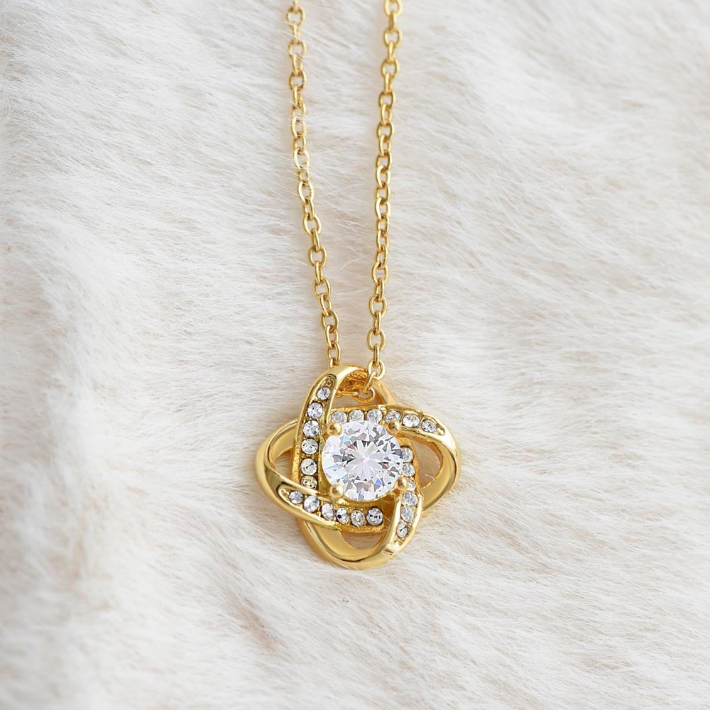 Tribute To A Special Woman  in Your Life on Mother's Day |  Love Knot Necklace (Yellow & White Gold Variants)