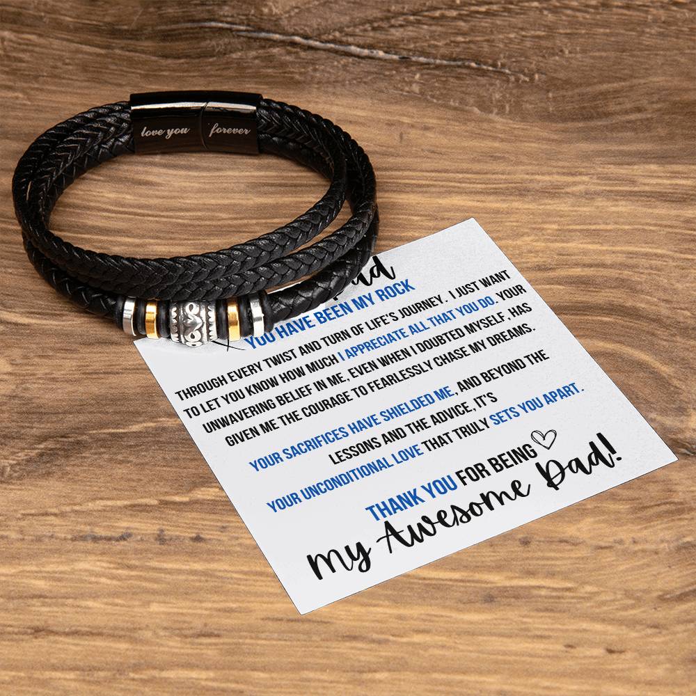 Dad You Are My Rock - Love Forever Bracelet