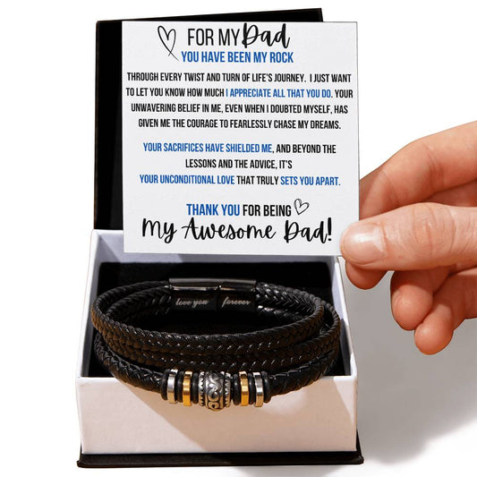 Dad You Are My Rock - Love Forever Bracelet