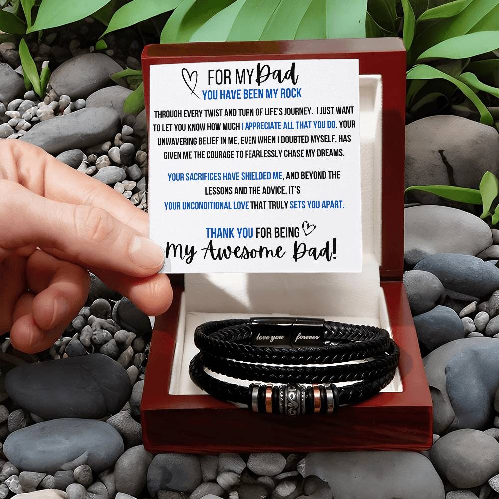 Dad You Are My Rock - Love Forever Bracelet