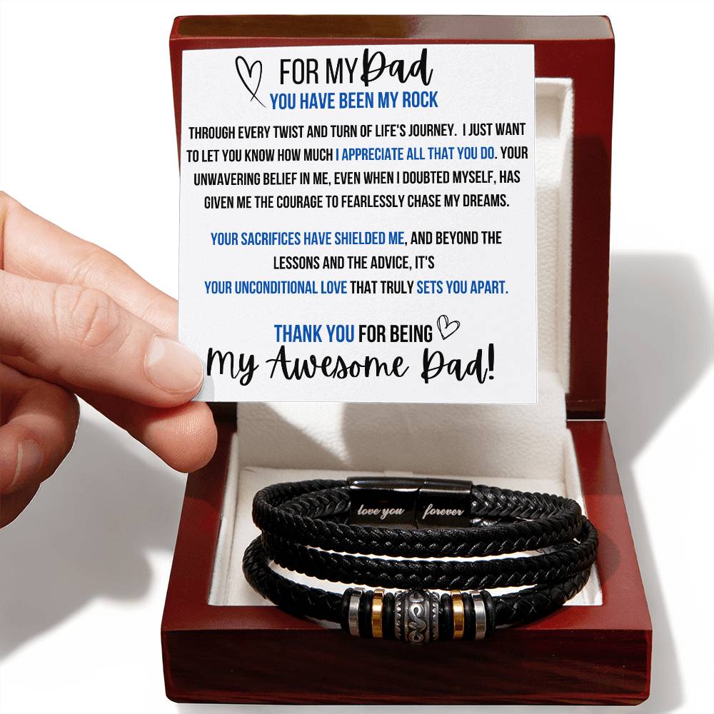 Dad You Are My Rock - Love Forever Bracelet